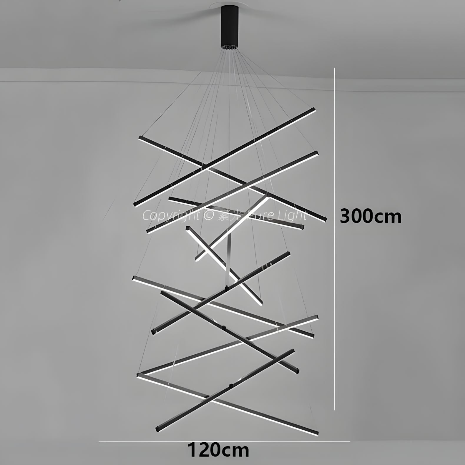 ELVA-Modern Duplex Stair Chandelier-ZENDUCE