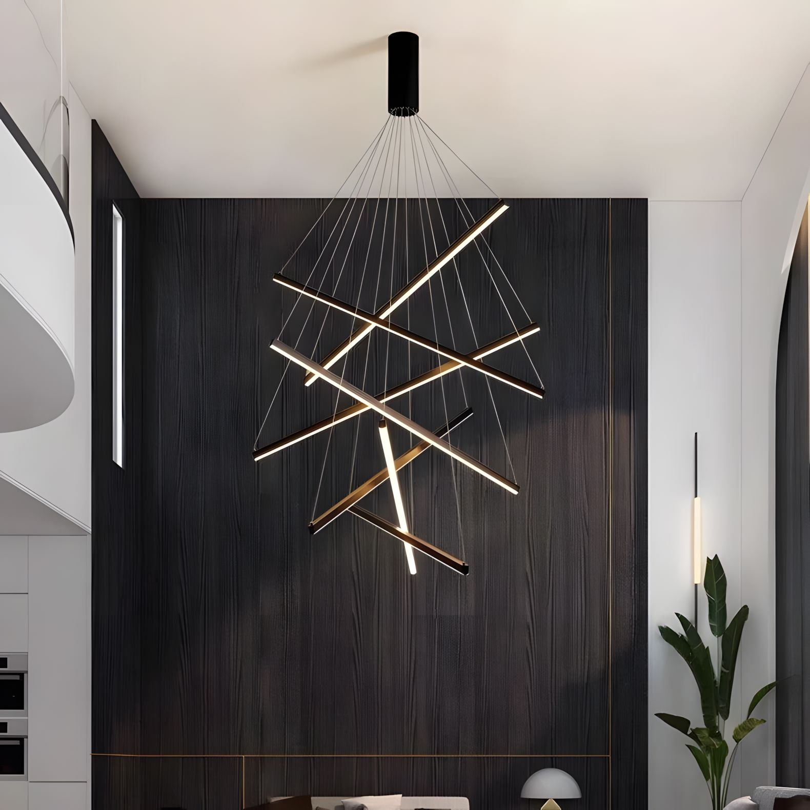 ELVA-Modern Duplex Stair Chandelier-ZENDUCE
