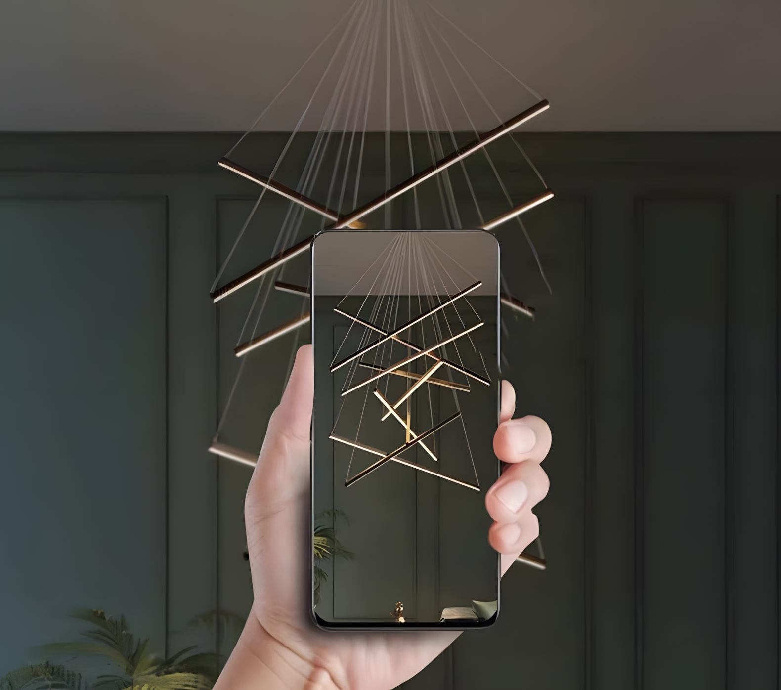 ELVA-Modern Duplex Stair Chandelier-ZENDUCE