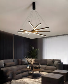 ELVA-Modern Duplex Stair Chandelier-ZENDUCE