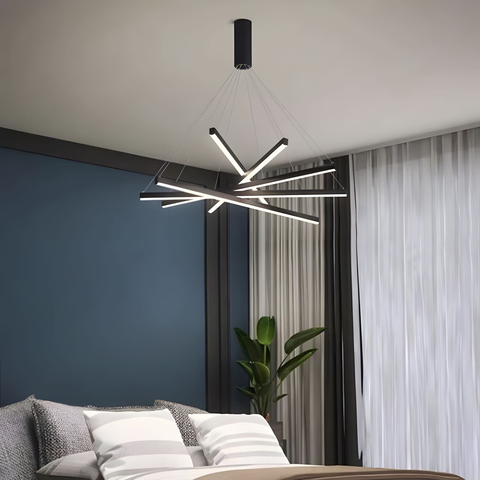 ELVA-Modern Duplex Stair Chandelier-ZENDUCE