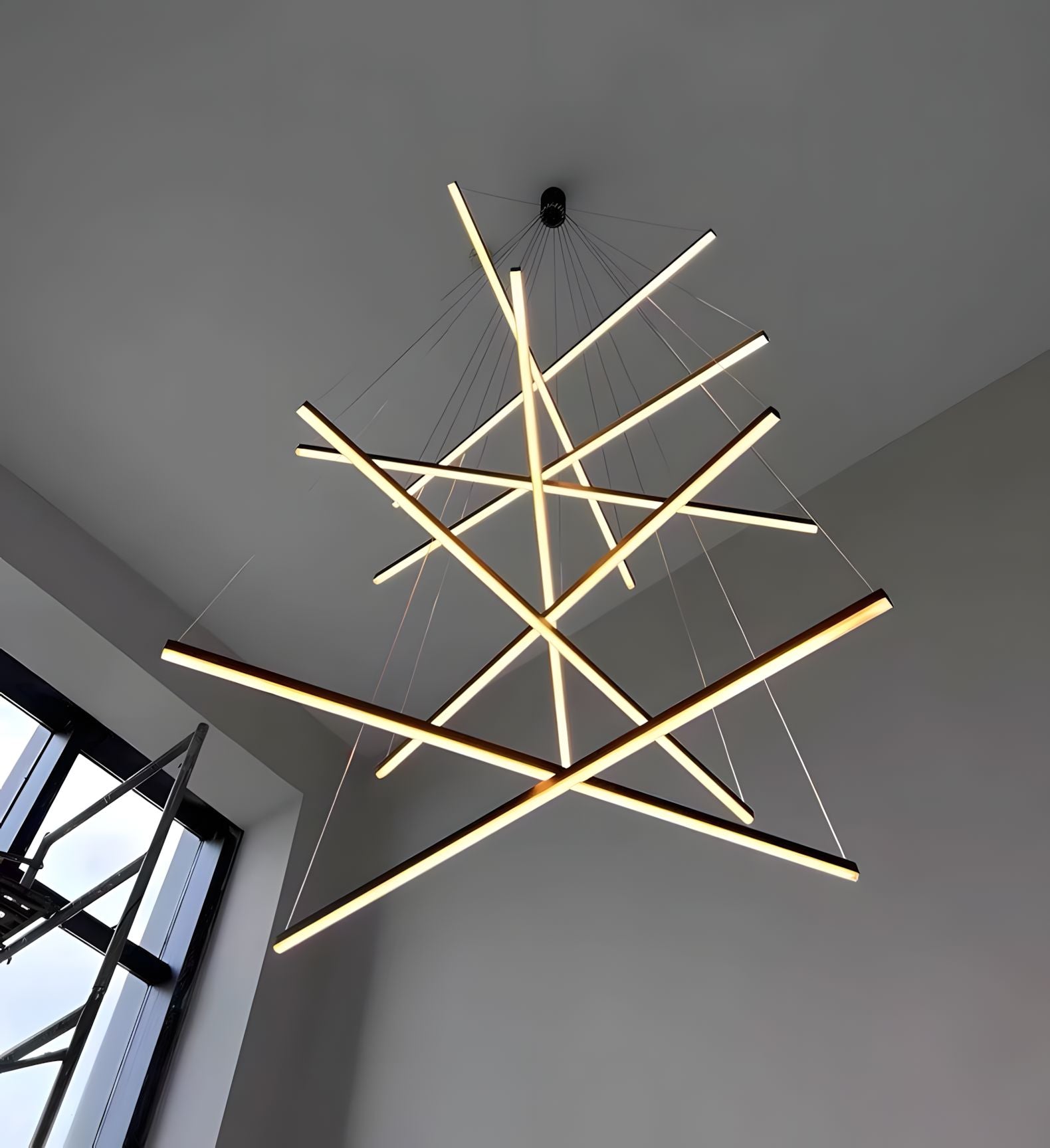 ELVA-Modern Duplex Stair Chandelier-ZENDUCE