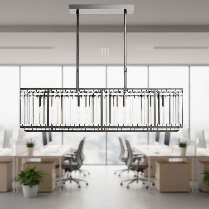 ELVARA-Modern Sculptural Glass LED Chandelier-ZENDUCE