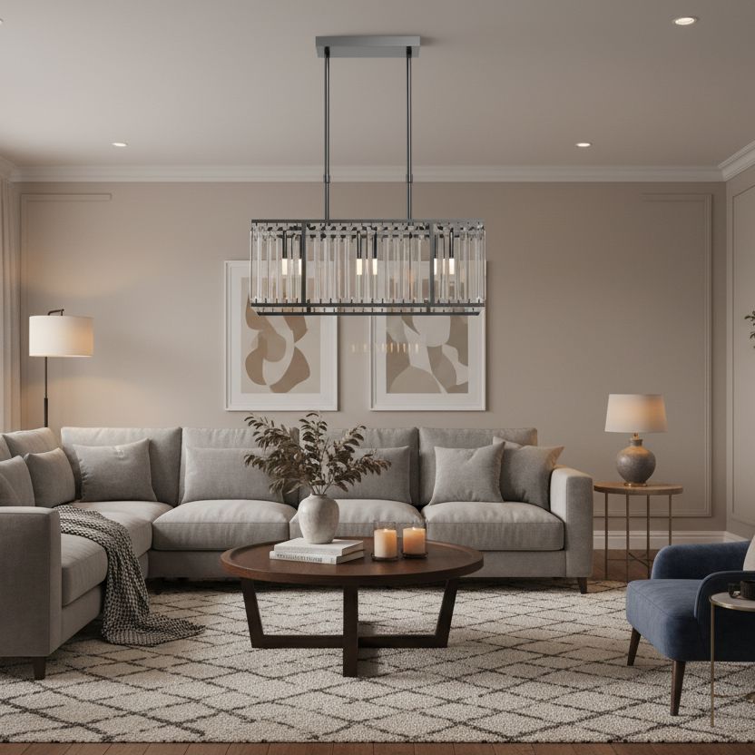 ELVARA-Modern Sculptural Glass LED Chandelier-ZENDUCE