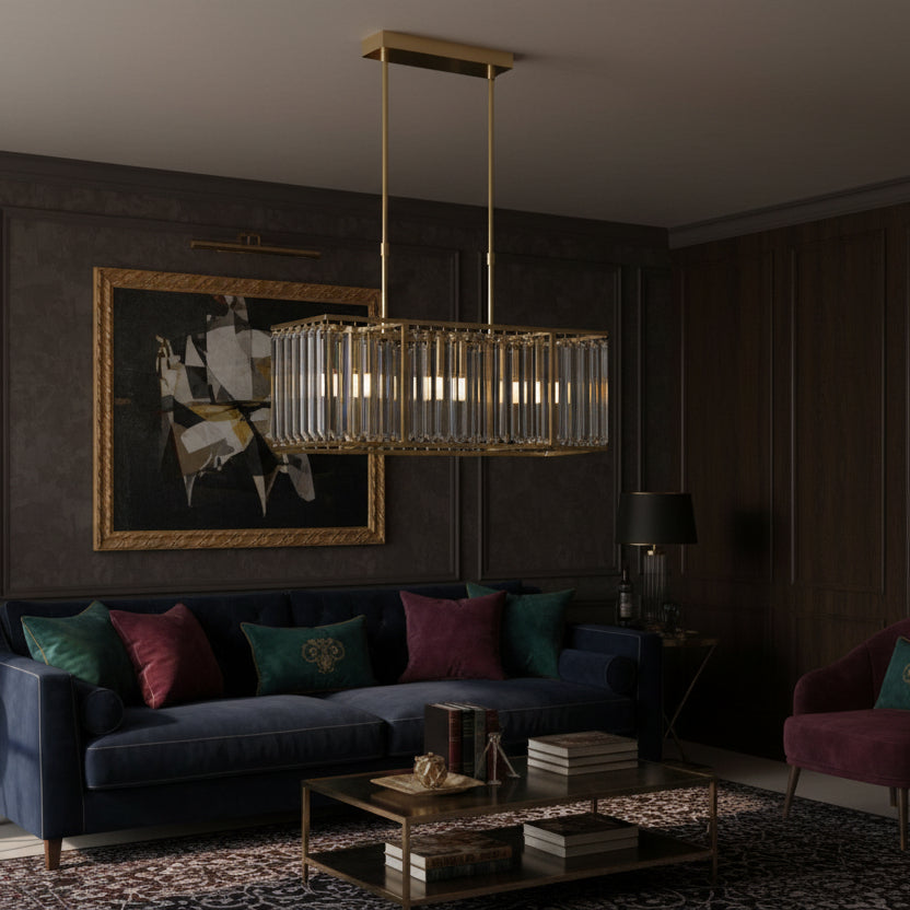 ELVARA-Modern Sculptural Glass LED Chandelier-ZENDUCE
