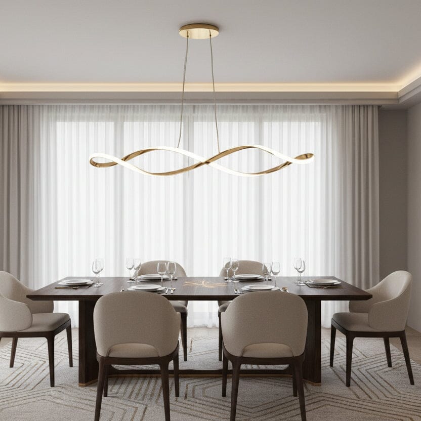 ELVION-Modern Dimmable LED Wave Pendant Light-ZENDUCE