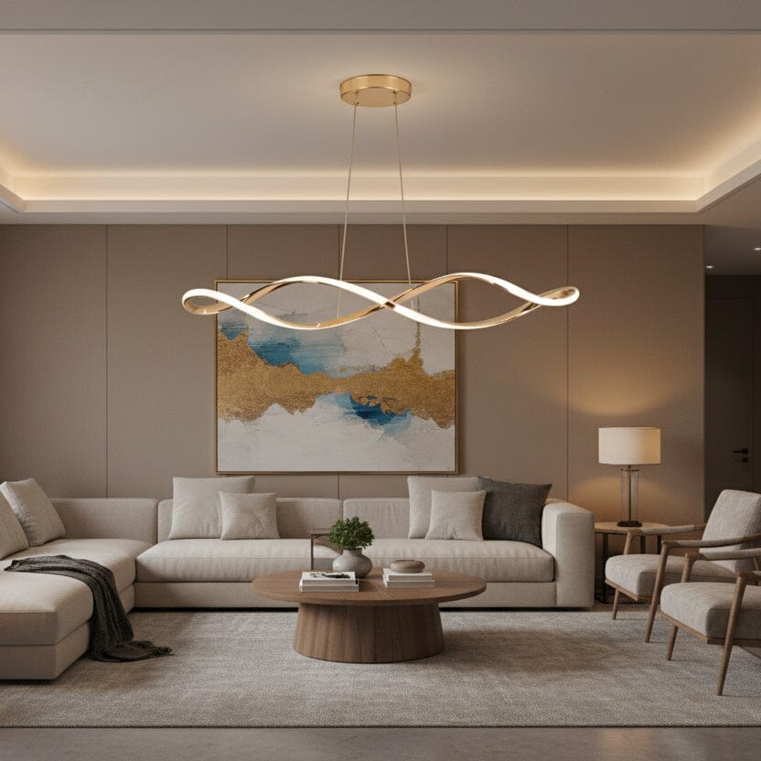 ELVION-Modern Dimmable LED Wave Pendant Light-ZENDUCE