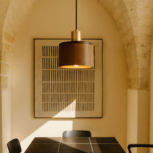 ELYTRA-Sculpted Copper & Wood Pendant Light-ZENDUCE