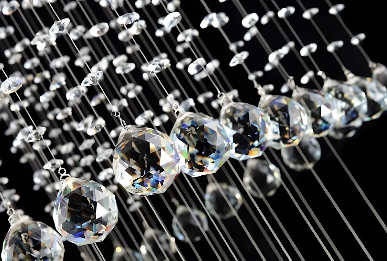 EVA-Square Crystal Raindrop Chandelier-ZENDUCE