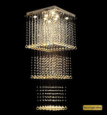 EVA-Square Crystal Raindrop Chandelier-ZENDUCE