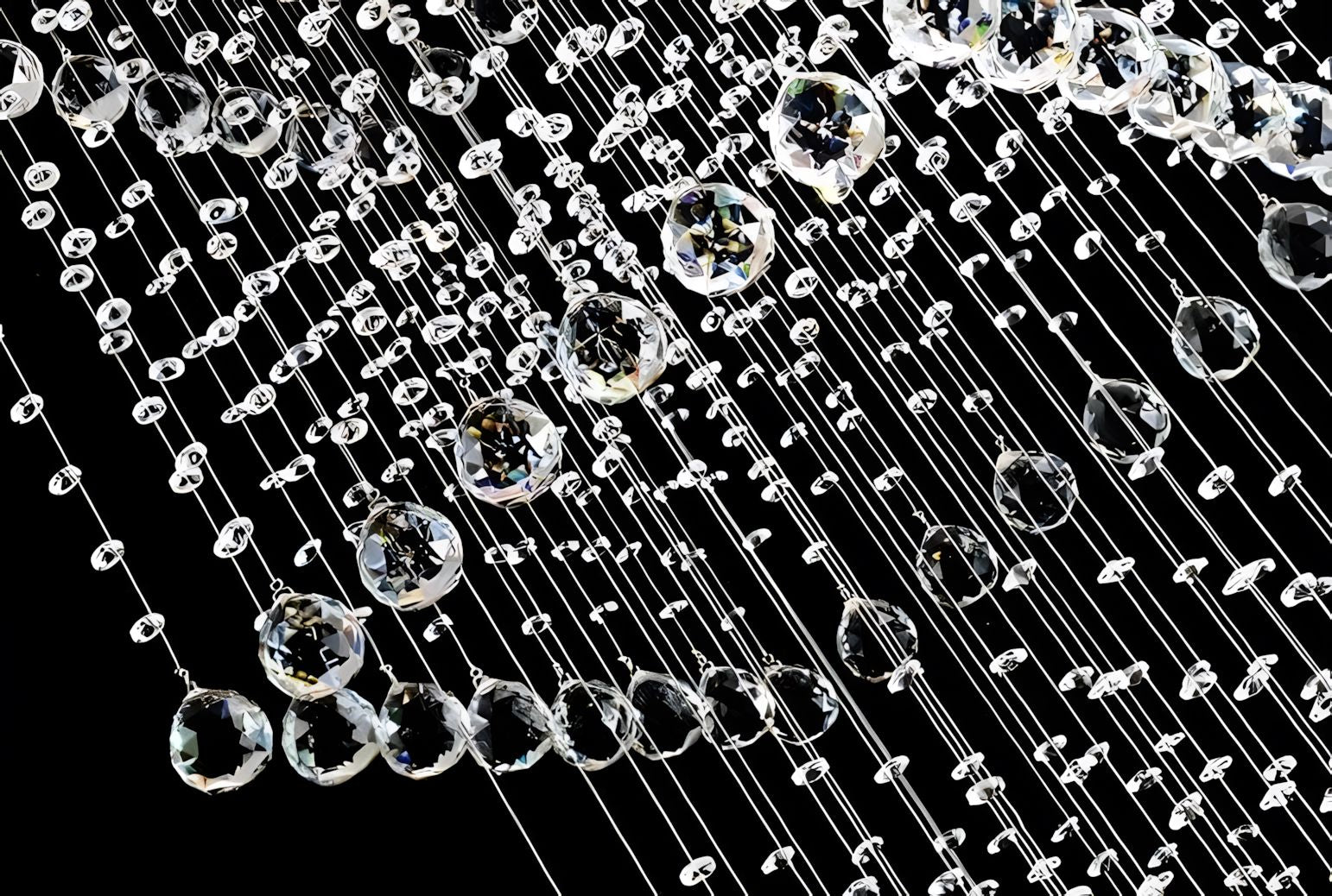 EVA-Square Crystal Raindrop Chandelier-ZENDUCE