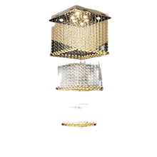 EVA-Square Crystal Raindrop Chandelier-ZENDUCE
