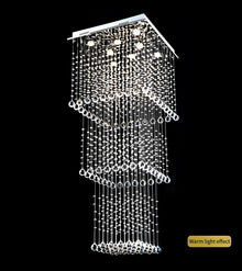EVA-Square Crystal Raindrop Chandelier-ZENDUCE