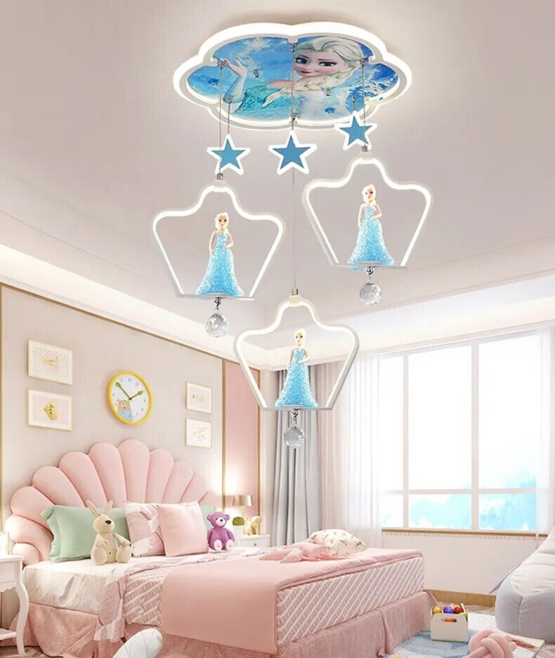 Elsa Girls Room Lighting - Kids Nursery Lighting - ZENDUCE - Blue - Style A / Warm White