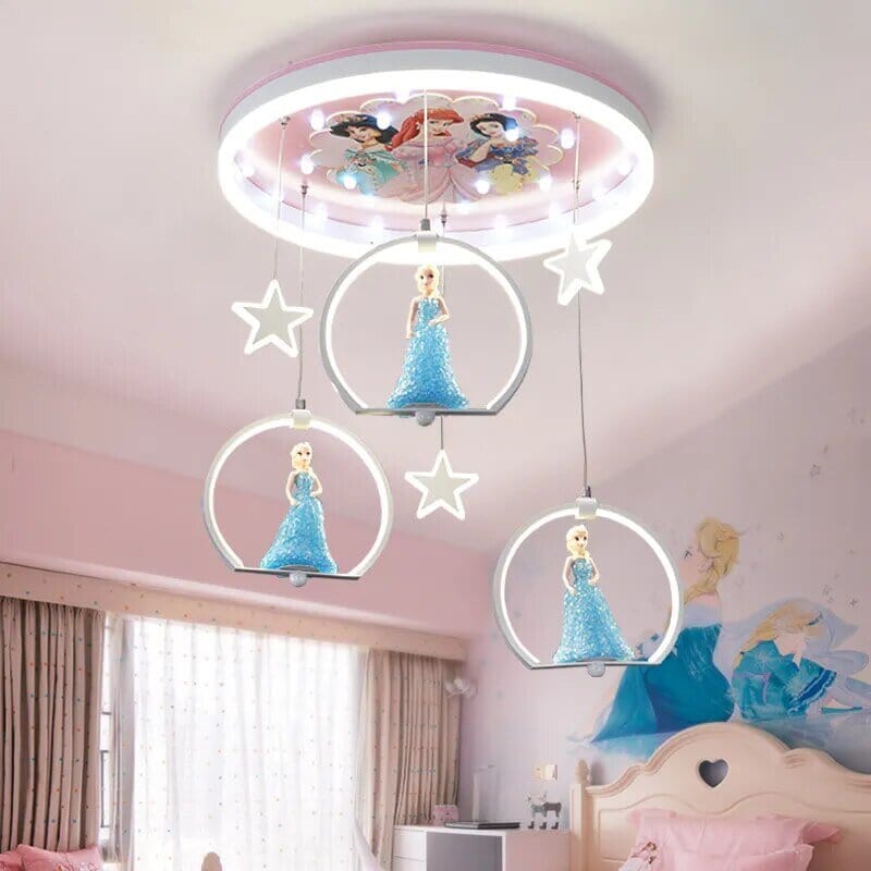 Elsa Girls Room Lighting - Kids Nursery Lighting - ZENDUCE - Blue - Style A / Warm White