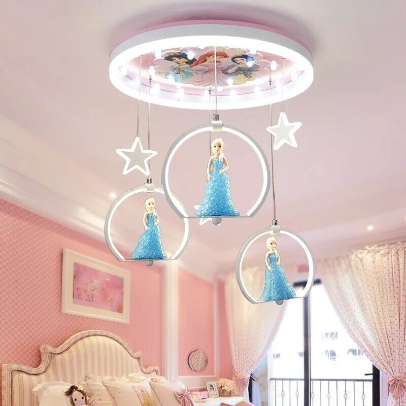 Elsa Girls Room Lighting - Kids Nursery Lighting - ZENDUCE - Blue - Style A / Warm White