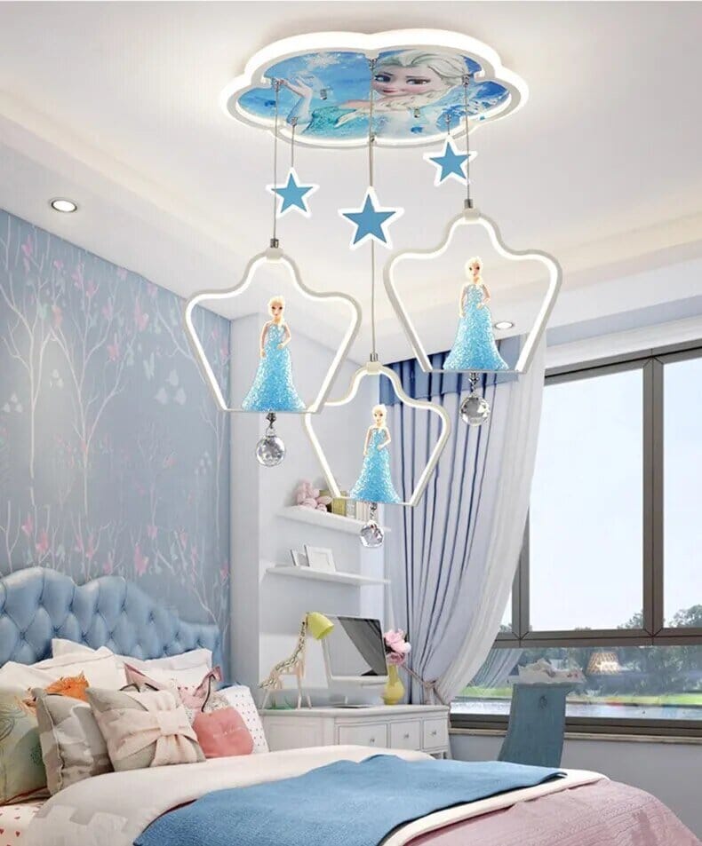 Elsa Girls Room Lighting - Kids Nursery Lighting - ZENDUCE - Blue - Style A / Warm White