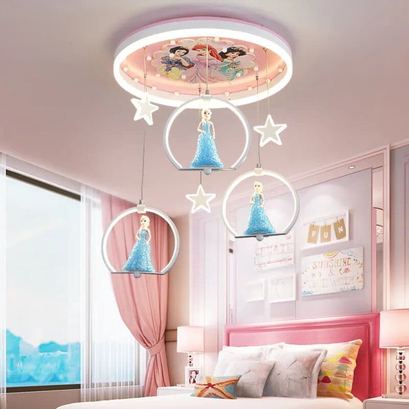 Elsa Girls Room Lighting - Kids Nursery Lighting - ZENDUCE - Blue - Style A / Warm White
