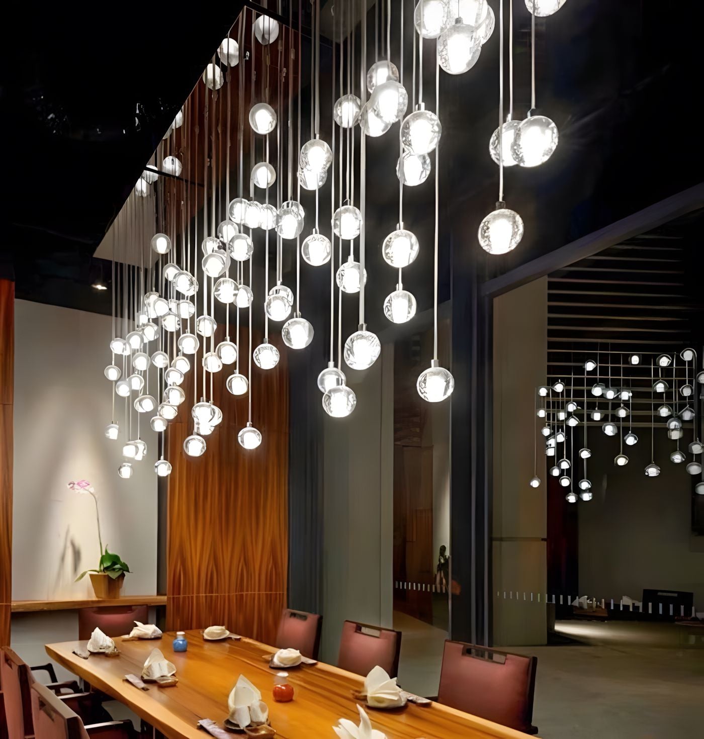 FELICITY (OPEN BOX)-Spiral Multi-Light Crystal Bubble Chandelier-ZENDUCE