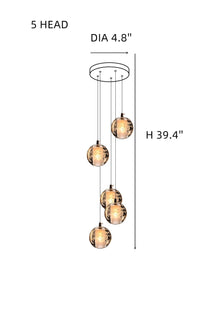 FELICITY (OPEN BOX)-Spiral Multi-Light Crystal Bubble Chandelier-ZENDUCE