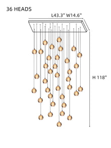 FELICITY (OPEN BOX)-Spiral Multi-Light Crystal Bubble Chandelier-ZENDUCE