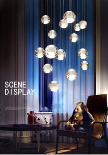 FELICITY (OPEN BOX)-Spiral Multi-Light Crystal Bubble Chandelier-ZENDUCE