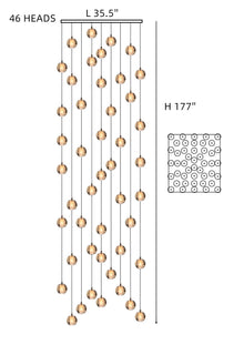 FELICITY (OPEN BOX)-Spiral Multi-Light Crystal Bubble Chandelier-ZENDUCE