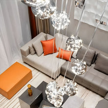 FELICITY (OPEN BOX)-Spiral Multi-Light Crystal Bubble Chandelier-ZENDUCE