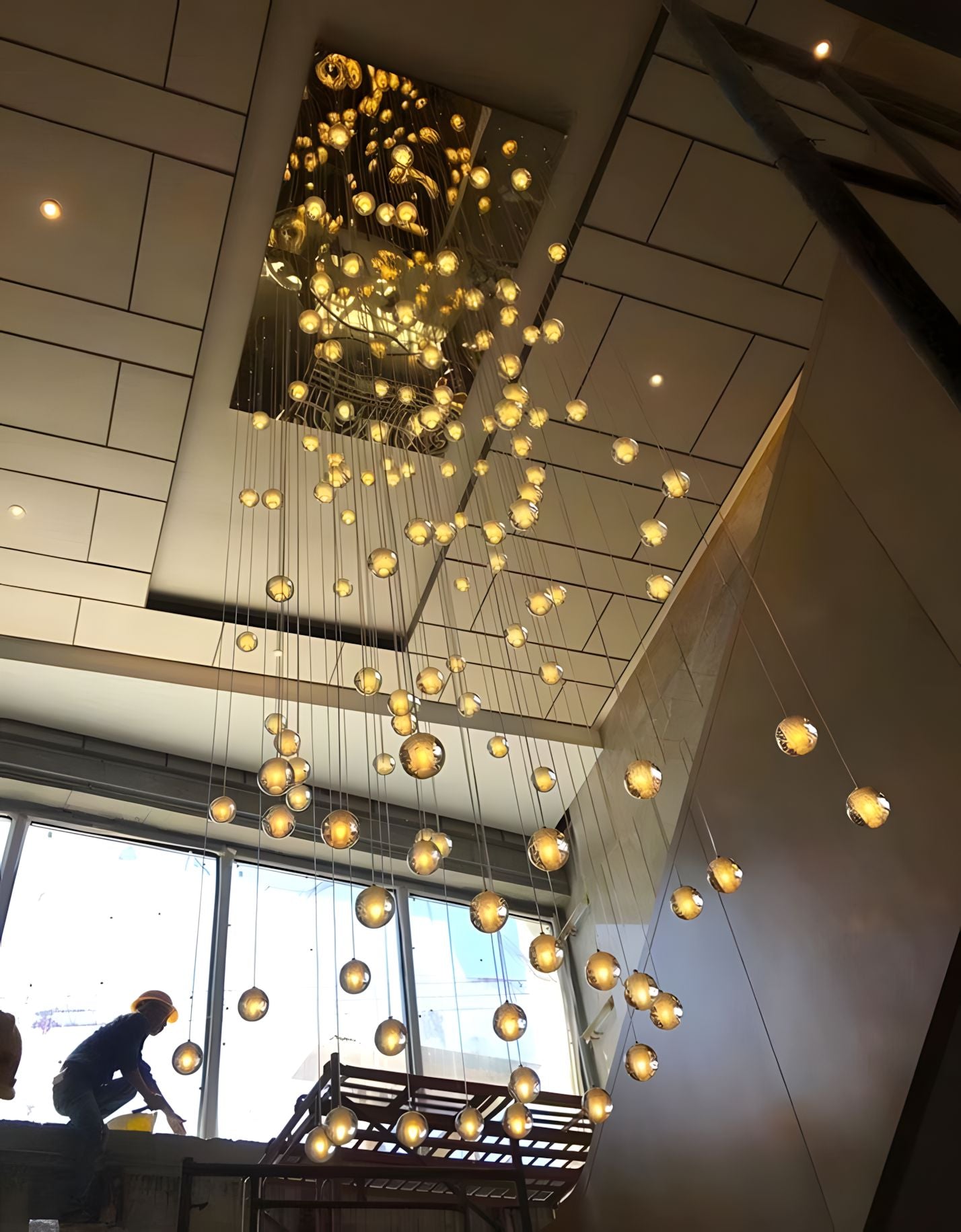 FELICITY (OPEN BOX)-Spiral Multi-Light Crystal Bubble Chandelier-ZENDUCE