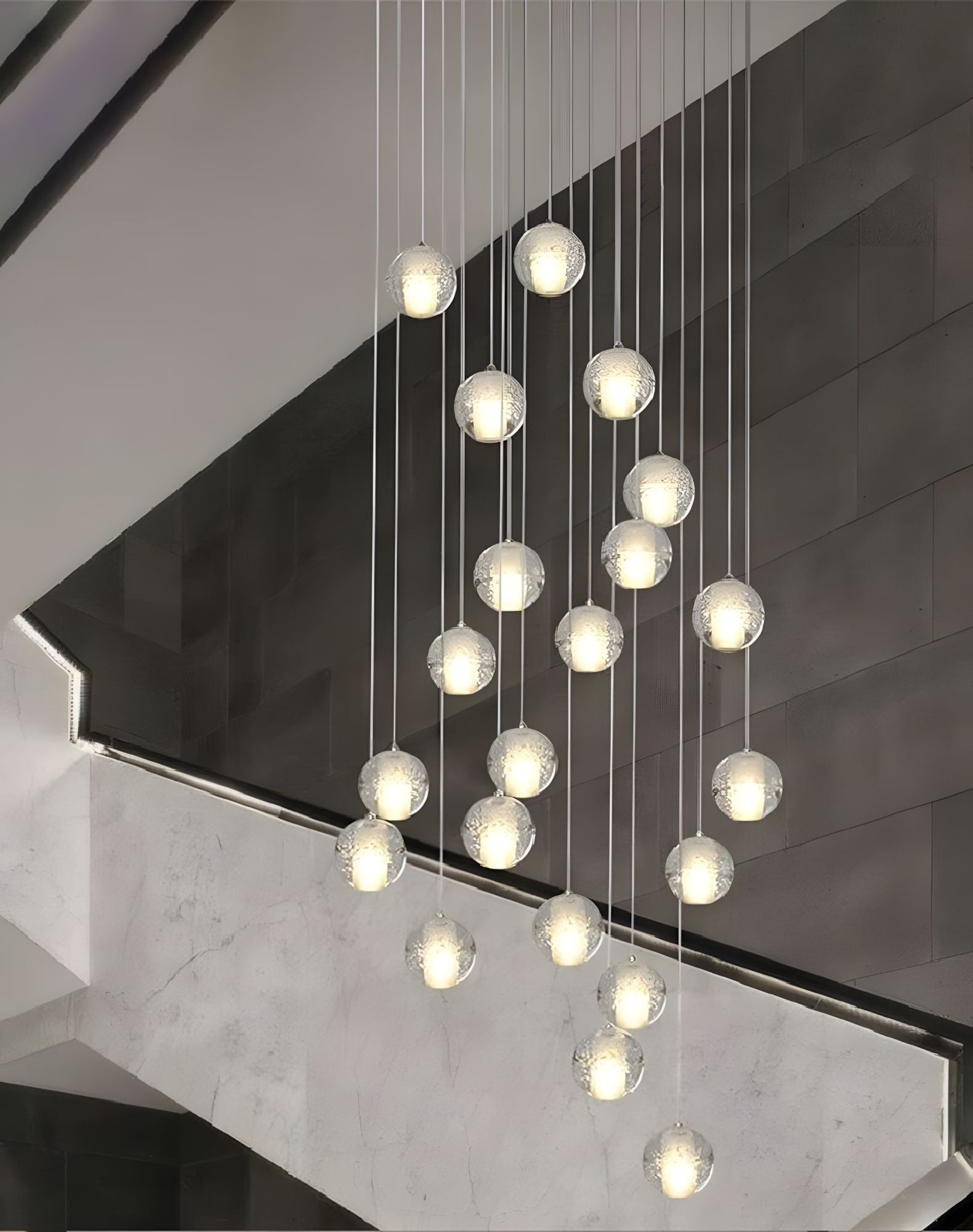 FELICITY (OPEN BOX)-Spiral Multi-Light Crystal Bubble Chandelier-ZENDUCE