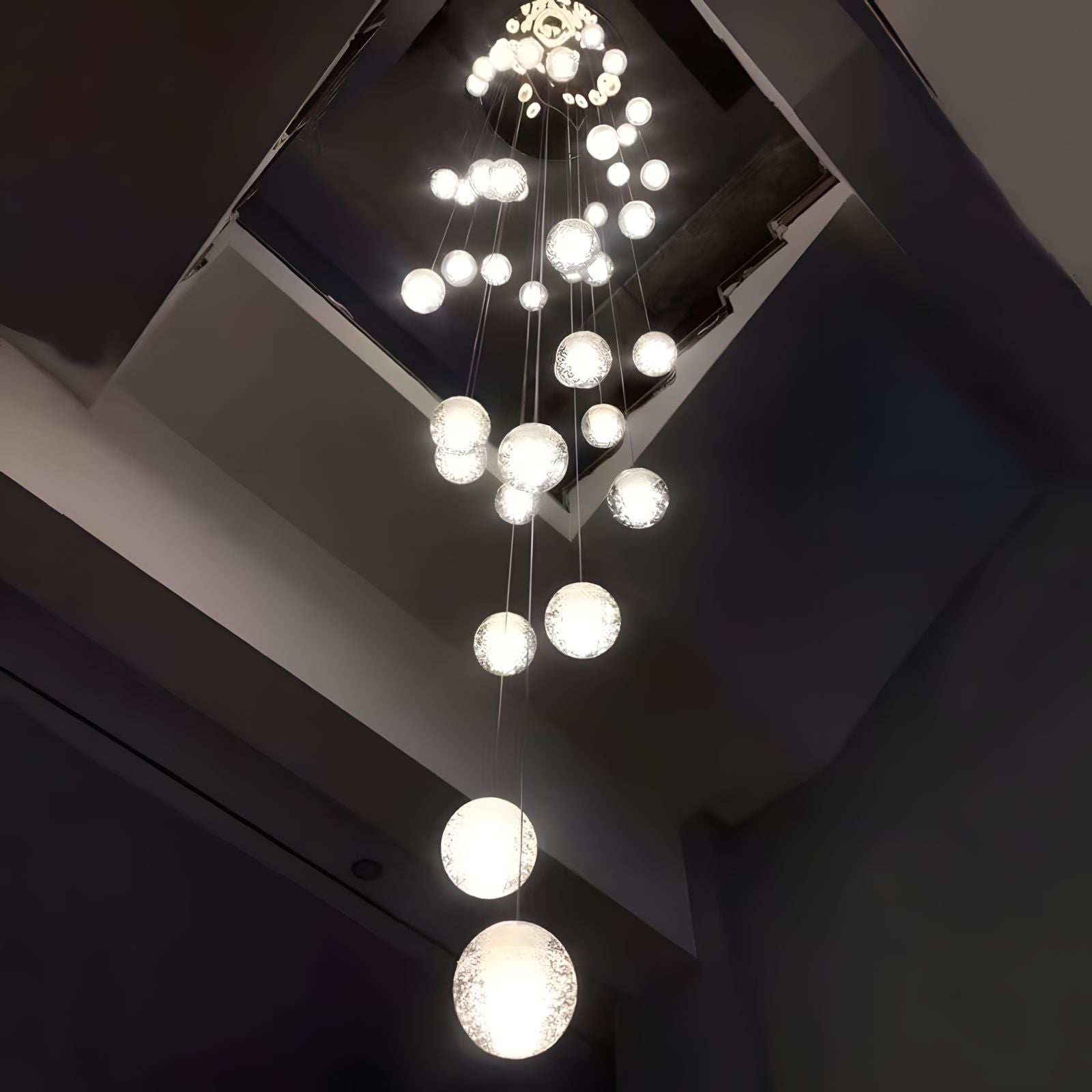 FELICITY (OPEN BOX)-Spiral Multi-Light Crystal Bubble Chandelier-ZENDUCE