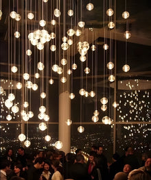 FELICITY (OPEN BOX)-Spiral Multi-Light Crystal Bubble Chandelier-ZENDUCE