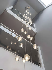 FELICITY (OPEN BOX)-Spiral Multi-Light Crystal Bubble Chandelier-ZENDUCE