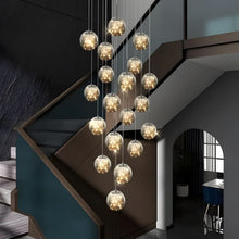 FELICITY (OPEN BOX)-Spiral Multi-Light Crystal Bubble Chandelier-ZENDUCE