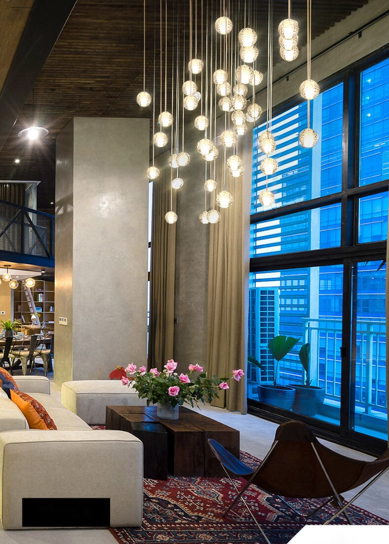 FELICITY - ZENDUCE - 5 Spheres | Round Canopy / Warm White 3000k / Clear