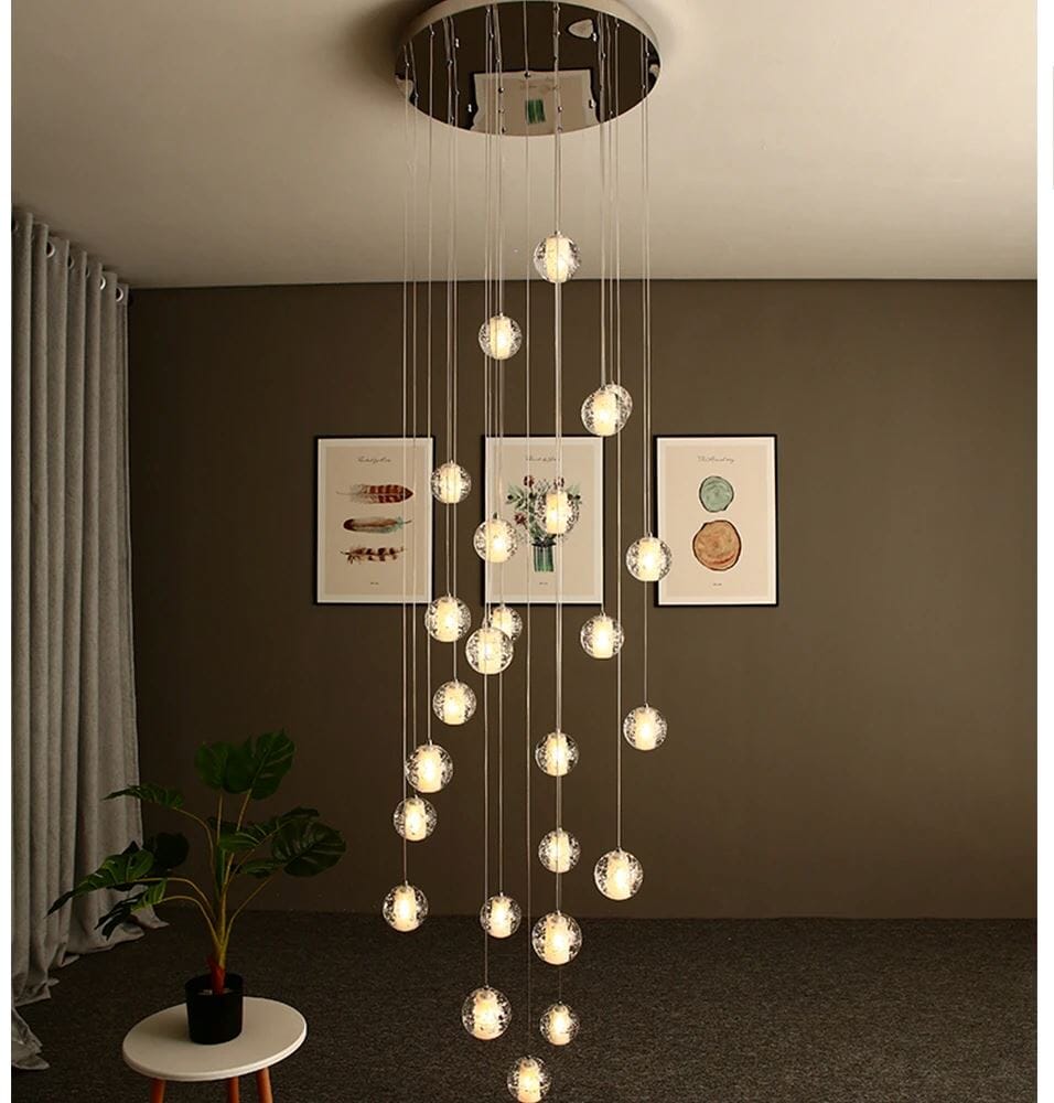 FELICITY - ZENDUCE - 5 Spheres | Round Canopy / Warm White 3000k / Clear