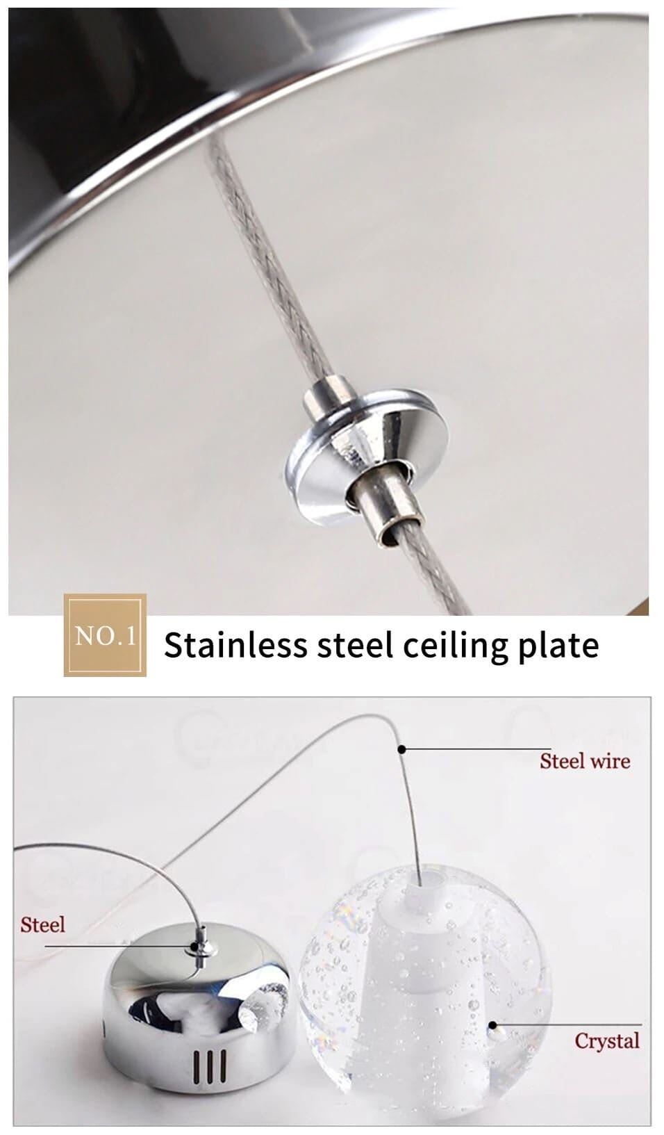 FELICITY - ZENDUCE - 5 Spheres | Round Canopy / Warm White 3000k / Clear