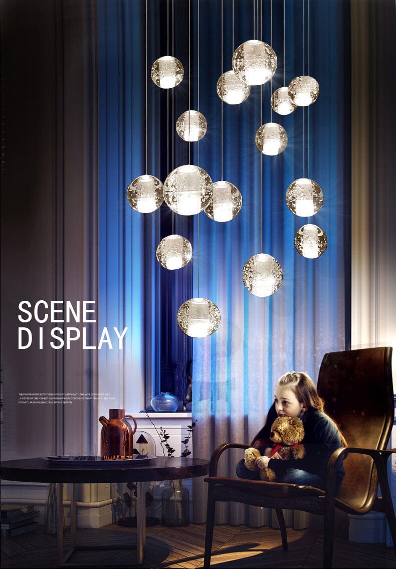 FELICITY - ZENDUCE - 5 Spheres | Round Canopy / Warm White 3000k / Clear