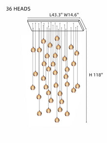 FELICITY-Spiral Multi-Light Crystal Bubble Chandelier-ZENDUCE