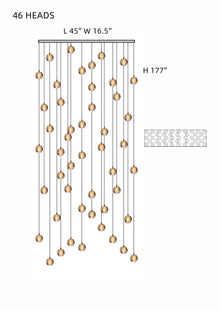 FELICITY-Spiral Multi-Light Crystal Bubble Chandelier-ZENDUCE