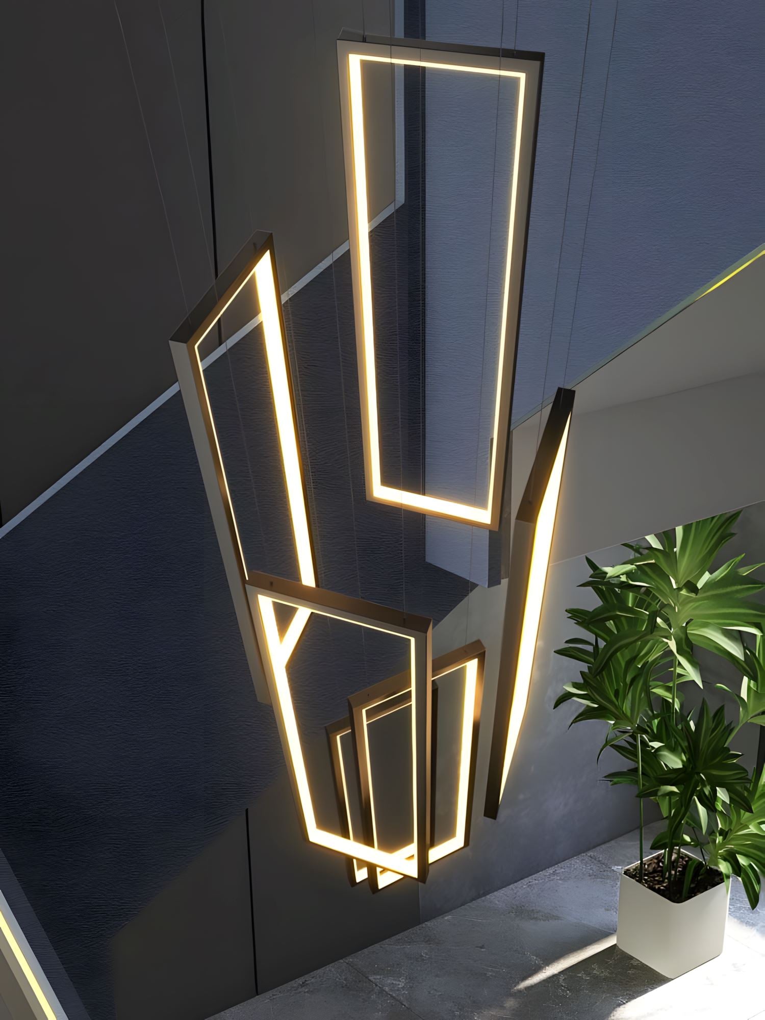 FRAMES - ZENDUCE - 3 Heads Round Canopy [13"D × 39 - 78.7"H] / Gold / Warm White (3000K)