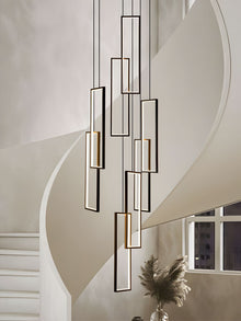 FRAMES - ZENDUCE - 3 Heads Round Canopy [13"D × 39 - 78.7"H] / Gold / Warm White (3000K)