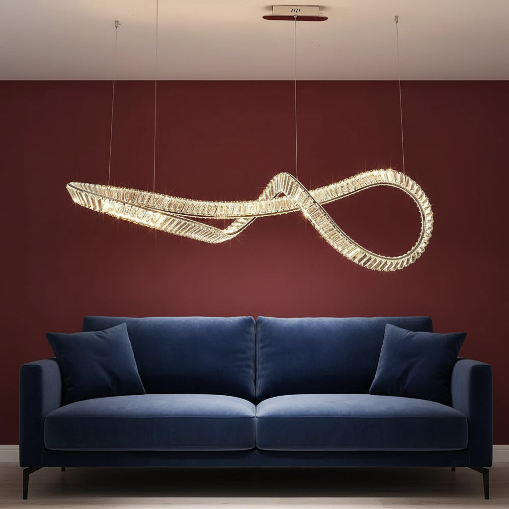 GAIVELLE-Crystal Curved Concept Chandelier-ZENDUCE