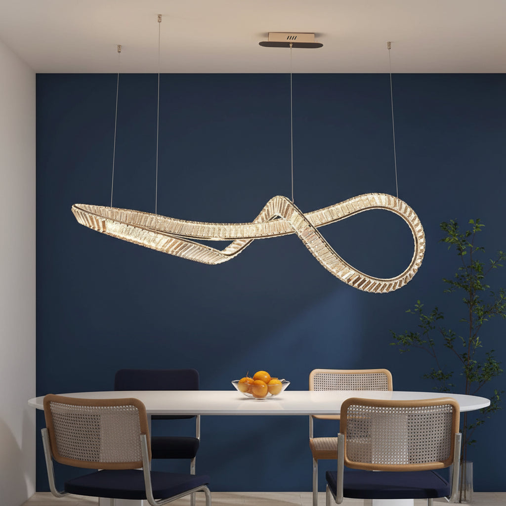GAIVELLE-Crystal Curved Concept Chandelier-ZENDUCE