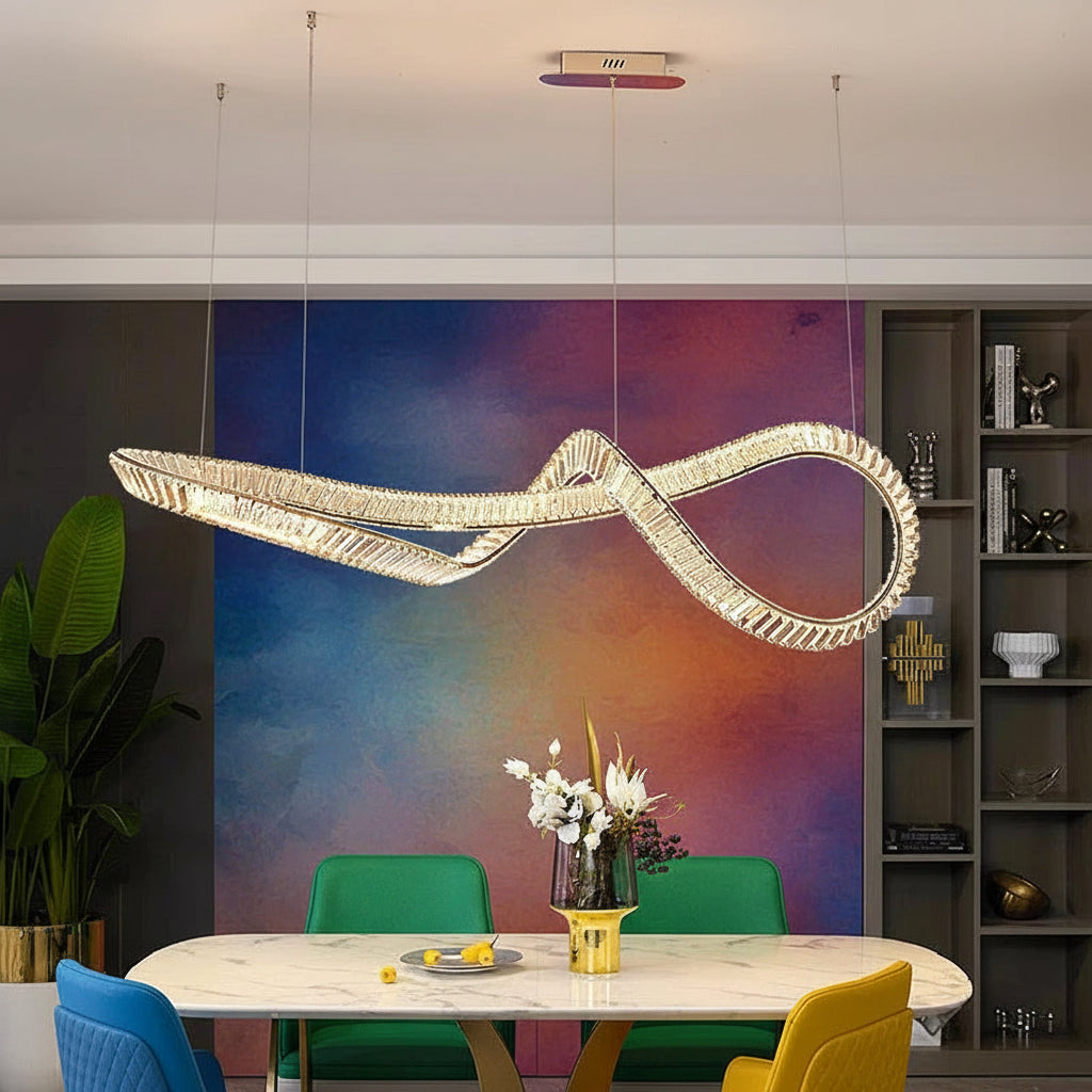 GAIVELLE-Crystal Curved Concept Chandelier-ZENDUCE