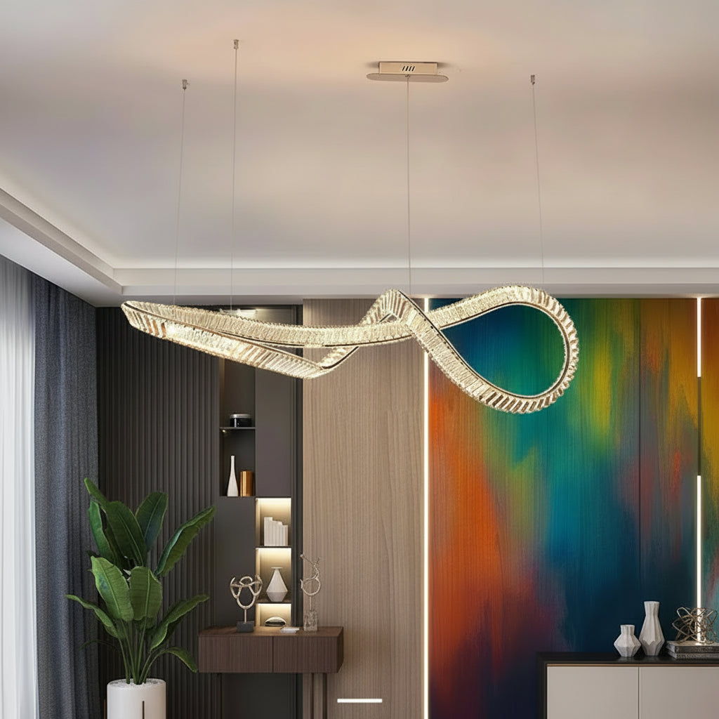 GAIVELLE-Crystal Curved Concept Chandelier-ZENDUCE