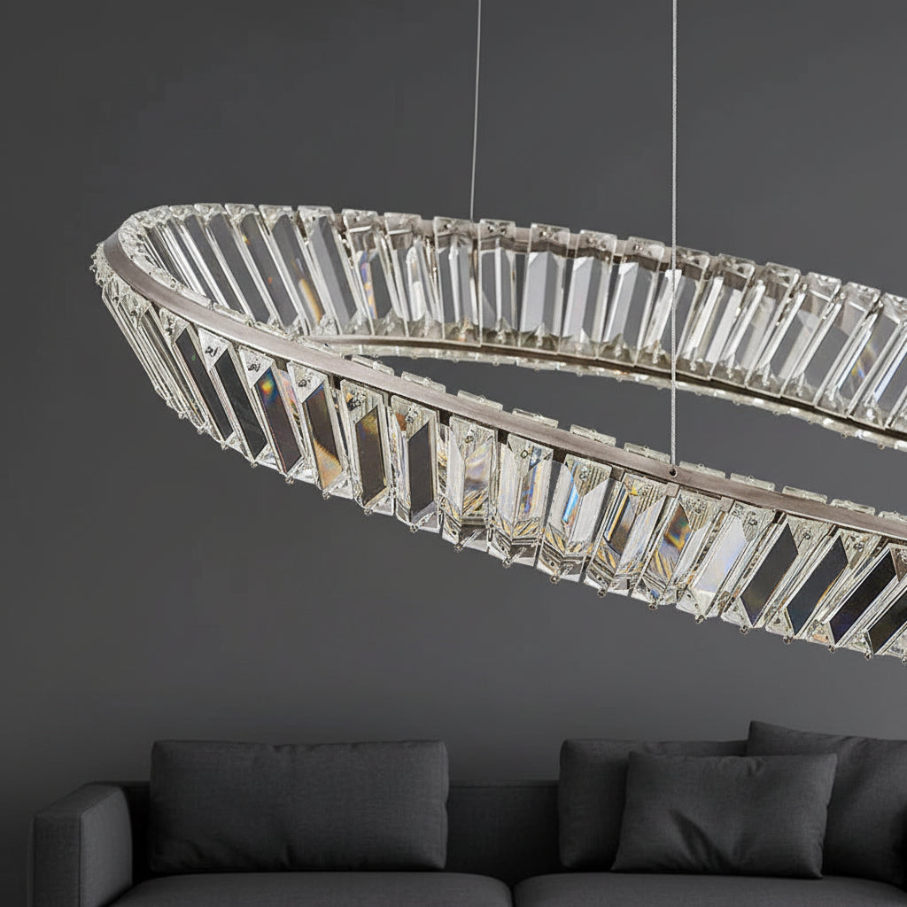 GAIVELLE-Crystal Curved Concept Chandelier-ZENDUCE