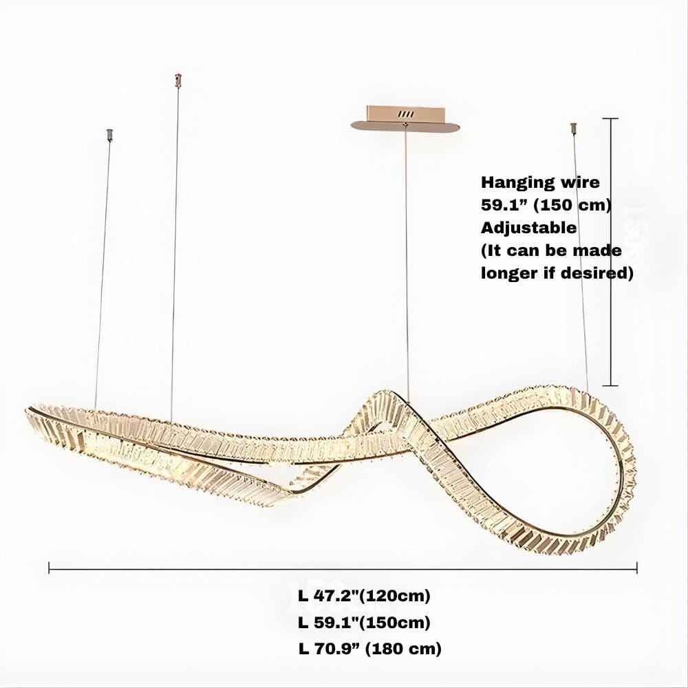 GAIVELLE-Crystal Curved Concept Chandelier-ZENDUCE