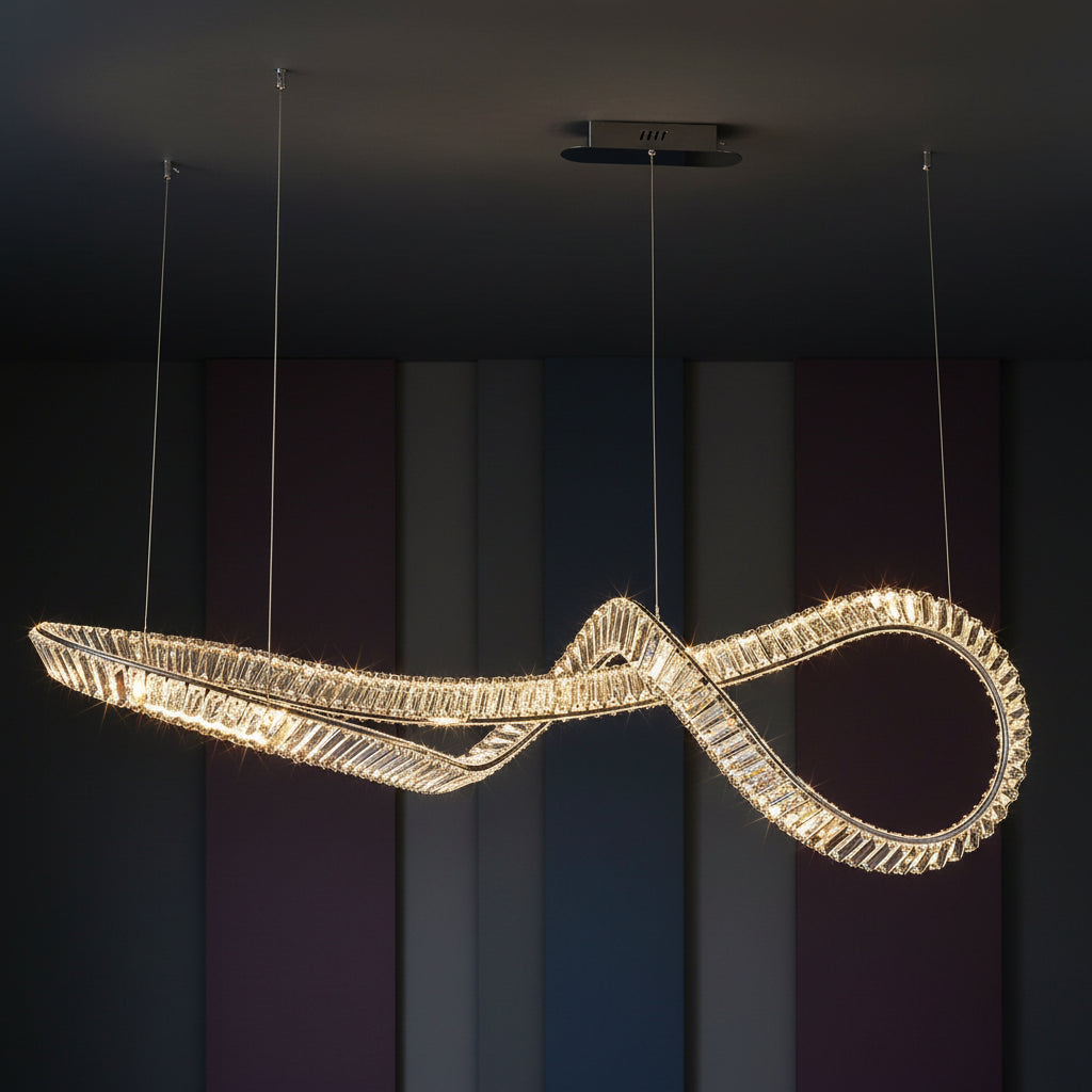 GAIVELLE-Crystal Curved Concept Chandelier-ZENDUCE