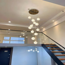 GALA-Crystal Pendant Staircase Foyer Chandelier-ZENDUCE